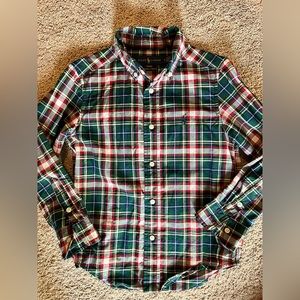 Polo by Ralph Lauren boys button up dress shirt holiday plaid size 5